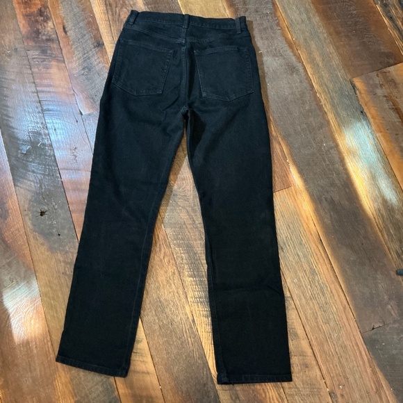 Reformation Cynthia High Rise Straight Jeans Wash Black Size 29 - Picture 4 of 12